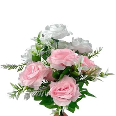 Imagem de Rosa Artificial, Buquê para Decoração de casa, flores artificiais para diversos ambientes 35CM(1,aleatório)