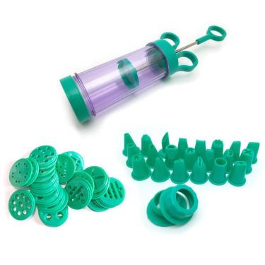 Imagem de Kit Maquina Manual De Churros Com Bicos E Discos 73 Peças