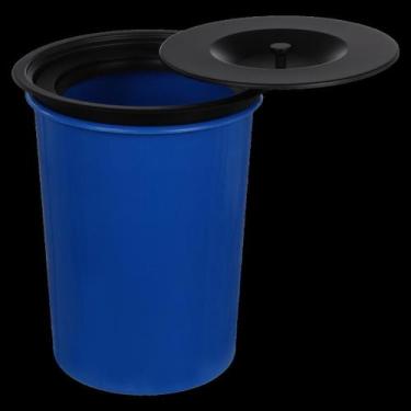 Imagem de Lixeira De Embutir Pia Bancada 8 Litros Aço Inox Preta Black - Stillus