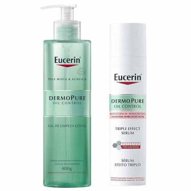 Imagem de Eucerin Dermo Pure Oil Control Kit  Sérum Efeito Trilho + Gel de Limpe
