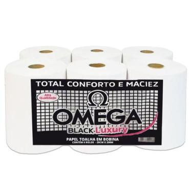 Imagem de Toalha de Papel em Bobina Omega 6 Rolos de 200m Papel Celulose Multius