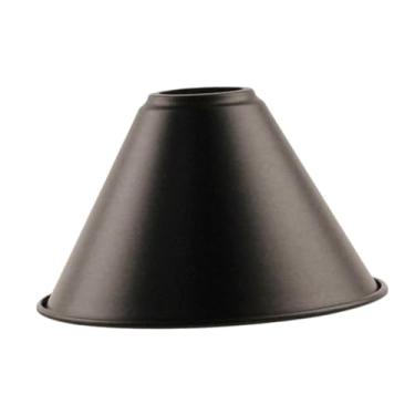 Imagem de Generic Abajur de ferro para substituição de lâmpada, luminária pendente industrial, abajur em cone, capa para de mesa, D 18cm H 10.8cm