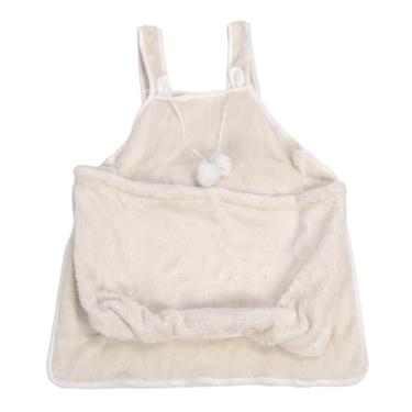 Imagem de Avental de transportador de gato Avental macio e respirável bege fácil de limpar a bolsa de transportadora de esteira de animais de estimação de alta segurança para gatinho