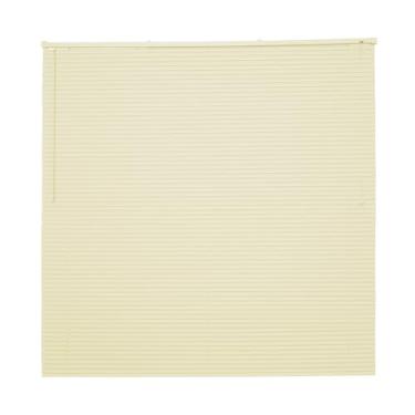 Imagem de Persiana para Janela com Lâminas Horizontais de PVC 25mm, L 80 cm x A 1,30 m, Bege