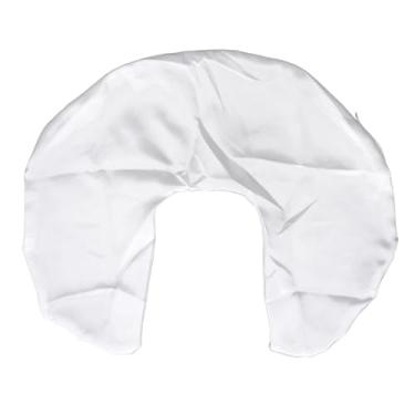 Imagem de Capa de travesseiro de enfermagem de cetim lavável macio lavável respirável compatível com a capa de travesseiro de amamentação para a alimentação para alimentação (Branco)