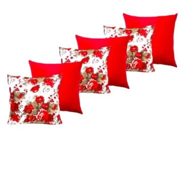 Imagem de ALMOFADAS CHEIAS PARA SALA QUARTO OU SOFÁ ALMOFADAS COM ENCHIMENTOS 45X45CM (BUQUÊ VERMELHO)