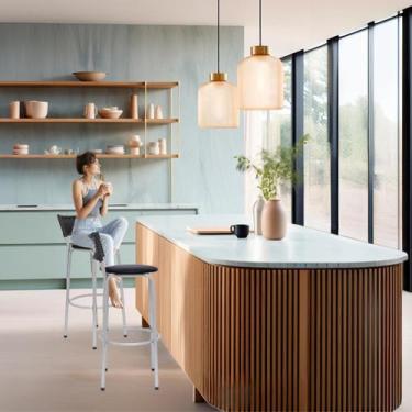 Imagem de Kit 2 Banco Banquetas Para Bar Bistrô Balcão Bancada Cozinha Gourmet L