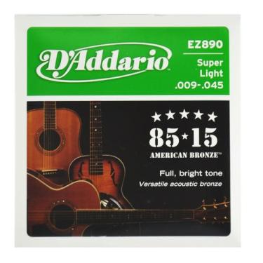 Imagem de Encordoamento Violão Aço Super Ligth .009-.045 - D'Addario