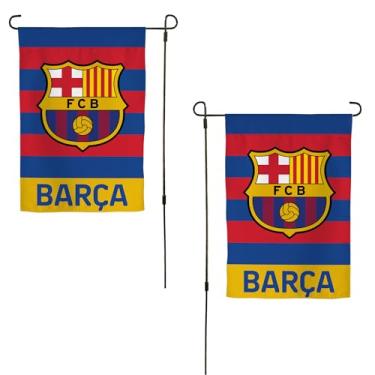 Imagem de Desert Cactus Bandeira de jardim FC Barcelona FCB – Bandeira de futebol de 48 x 30 cm Barcelona Barça Barça, para exibição ao ar livre e eventos (bandeira de jardim A)