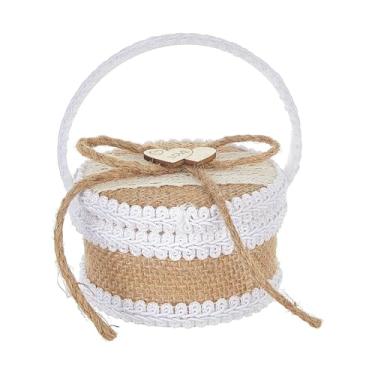 Imagem de MotiveTech Caixa de Casamento com 2 Compartimentos, Coração Duplo, Romântica, Caixa de Joias de, Suporte para Cerimônias, Eventos, Flores, Grelhas