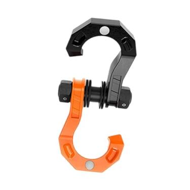 Imagem de Generic Manilha dividida com anel D, manilha resistente, manilha dividida de 3/4" para polia do guincho de reboque para recuperação de veículo, Laranja Preto