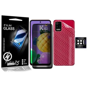 Imagem de Película Privacidade 3d + Traseira + Câmera P/ LG K62 LMK520BMW - Cell