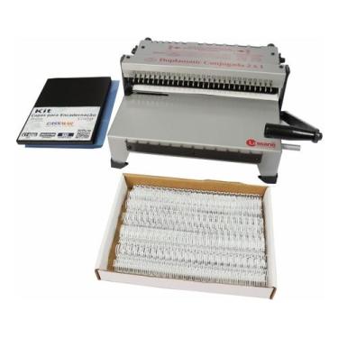 Imagem de Kit Encadernadora Duplamatic 2X1 + 100 Capas A4 + 100 Wire-O - Cassmar