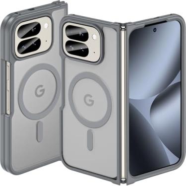 Imagem de Zhendecase Capa magnética para Google Pixel 10 Pro Fold, capa Pixel Fold para carregamento sem fio compatível com MagSafe, agradável à pele e toque suave, capa à prova de choque e queda de grau