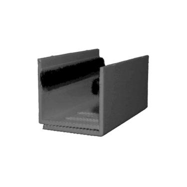 Imagem de Guia U - Externo Ajustável Para Porta De Correr - Preto