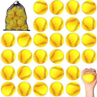 Imagem de Mini Softball Stress Balls HyDren, pacote com 50 unidades para meninos