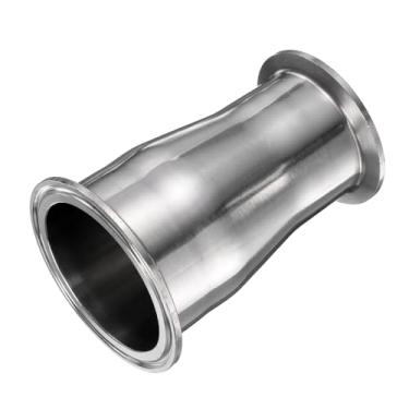 Imagem de PATIKIL Encaixe redutor de encaixe sanitário, tubo de aço inoxidável 304 de 2-1/5.1 cm OD x tubo de 5.1 cm OD 6.3 cm Tri Sanitary Clam 77,5 mm x 5.1 cm Flange de virola de 64 mm, prata