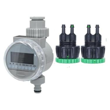 Imagem de BYYINGSUS Garden Solar Bateria Temporizador de irrigação por gotejamento Irrigação por gotejamento Estufa Eletrônico A-utomatic Sistema Controlador (Temporizador LCD Solar-b)