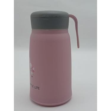 Imagem de Garrafa Simple Life, Revestimento Plástico Rosa, 350ml