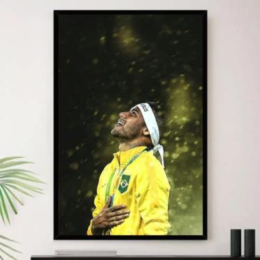 Imagem de Genérico, Quadro Neymar Brasil Jesus Religioso Decorativo A3 35x45cm