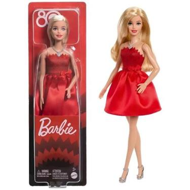 Imagem de Boneca Barbie Ruby Red Especial Aniversário 80 Anos Mattel Jgd25