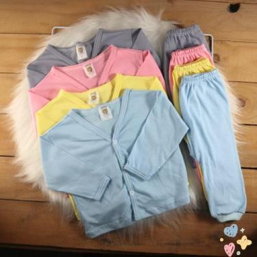 Imagem de Kit C/2 Pijama Outono Conjunto Bebe Criança Manga Longa - Batutinhas B