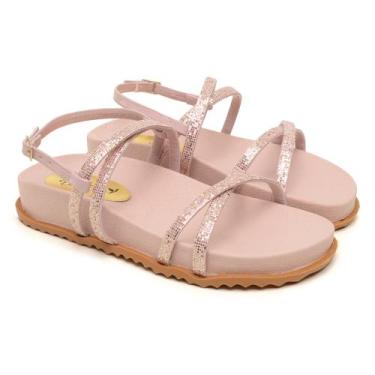 Imagem de Papete Rasteirinha Sandalia  Rose  Slide Adulto Menina Moda Blogueira 