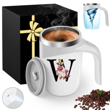 Imagem de Caneca de café com agitação magnética MNZZ inoxidável USB recarregável