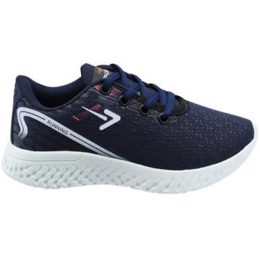 Imagem de Tênis Esportivo Box 200 Escolar Confortável Infantil Menina, Azul escu