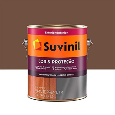 Imagem de Tinta Esmalte Sintético Cor e Proteção Brilhante Para Madeira e Metal Tabaco 3,6 Litros - SUVINIL - Tinta Esmalte Sintético Cor e Proteção Brilhante Para Madeira e Metal Tabaco 3,6 Litros - SUVINIL