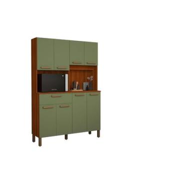 Imagem de Armario de Cozinha Pequeno Jade 120cm Resistente - Sambare Decora