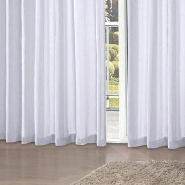 Imagem de Cortina Sala Quarto 3,60x2,50m Rústica Pantex Bella Janela, Branco