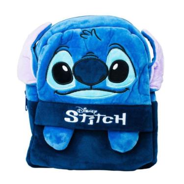 Imagem de Mini Mochila Azul Stitch 26x22cm - Disney-Feminino