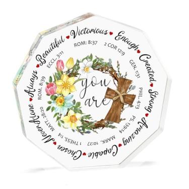 Imagem de Edenseelake Presentes cristãos para mulheres, presente católico de Natal religioso com versículos bíblicos para esposa, mãe, amiga, irmã, mulher, inspiradora, apreciação espiritual, decoração cristã