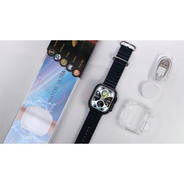 Imagem de Relógio Ultra 3 Smartwatch Preto Serie 11 Nfc Faz Chamada Foto Na Tela