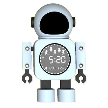 Imagem de Display LED digital Alarm Clock Astronaut Robot para crianças - yiweis