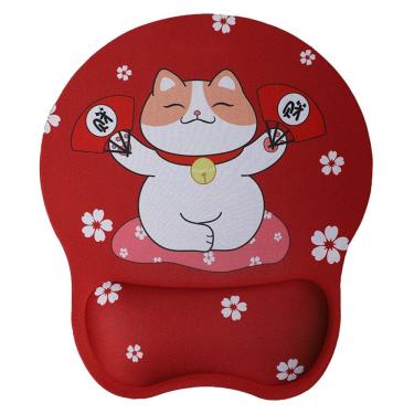 Imagem de Mousepad Cute Maneki Neko Cat com apoio de pulso em espuma viscoelástica