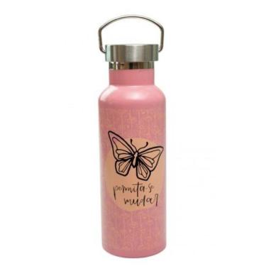 Imagem de Garrafa Térmica Uatt Com Borboleta Permita-Se Voar 500Ml