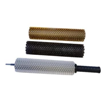 Imagem de Vaveren Kit de escovas rotativas para encerar esquis, portátil, profissional, prático e eficiente, com cabo em formato de eixo, 30cm