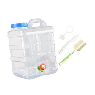 Imagem de YIJU Recipiente para água, dispensador de bebidas, capacidade de 20L, tanque de armazenamento de água versátil com alça de transporte para carro, trailer e, Azul