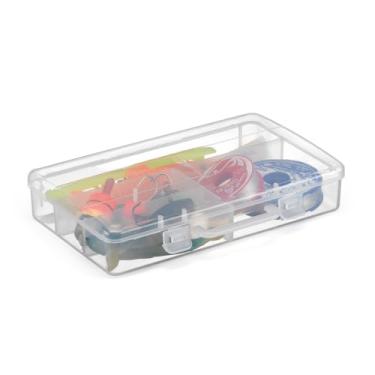 Imagem de Maleta Caixa Organizadora Com 4 Divisões Estojo Porta Tudo Pesca Anzois Boias Bijuteria Jóias