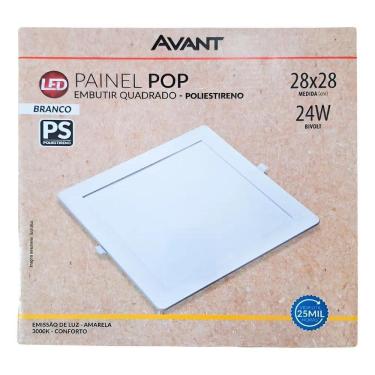 Imagem de Painel Led Plafon Pop Embutir 24W 3000K 110V/220V Bivolt Qua