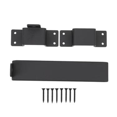 Imagem de QANYEGN Trava de portão deslizante, trava resistente de aço carbono, trava ajustável com cadeado para cerca, galpão, porta de celeiro, pátio