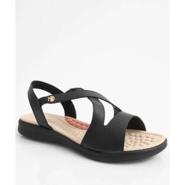 Imagem de Sandália Feminina Rasteira Tiras Modare Preto-18235, Preto, 34
