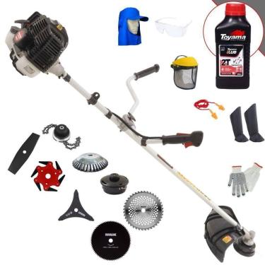 Imagem de Roçadeira Kawashima Kw43le 43cc 1,7hp + Faca 2 Pontas + Faca 40 Dentes + Faca 80 Dentes + Trimmer + Escova 38c + Faca 6 Pontas