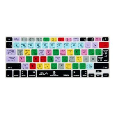 Imagem de XSKN Photoshop Shortcuts Capa de silicone para teclado Apple 2015 e lançado anteriormente MacBook Air 13 MacBook Pro 13 15 17 polegadas US EU Keyboard