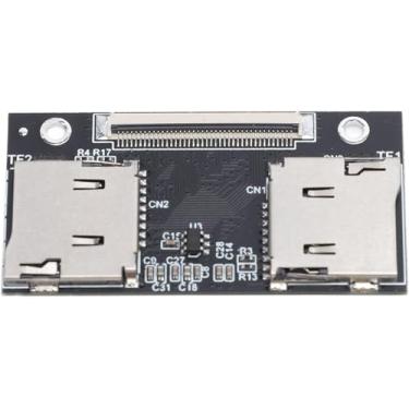 Imagem de AMAKO Adaptador de cartão micro SD duplo: cartão de armazenamento duplo PCB para adaptador SSD CE ZIF, para laptops e consoles de jogos, preto