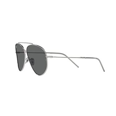 Imagem de Óculos de Sol Ray-Ban Aviator Reverse 0RBR0101S 003/GR Tam 62 / Prata - Lentes Cinza Escuro