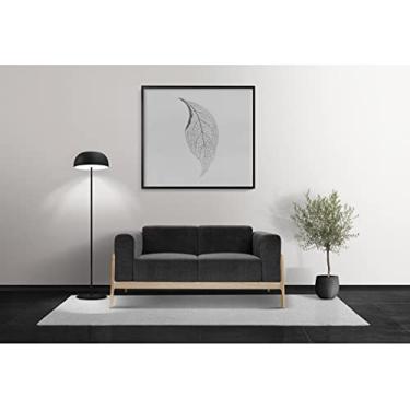 Imagem de Yeele 6 x 3 m de fundo moderno para sala de estar preto sofá carpete luminária de chão para fotografia de escritório para videoconferência reunião online, transmissão ao vivo, pano de fundo, sessão de