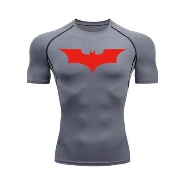 Imagem de Camisa De Compressão Masculina Com Estampa De Morcego, Secagem Rápida,